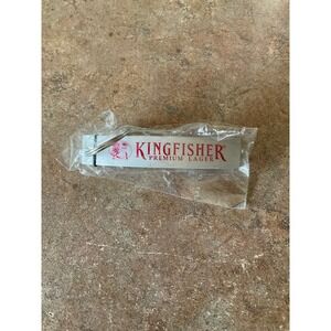 Kingfisher Premium Lager Beer Bottle Opener Keychain Metal Silver Red Logo NEW